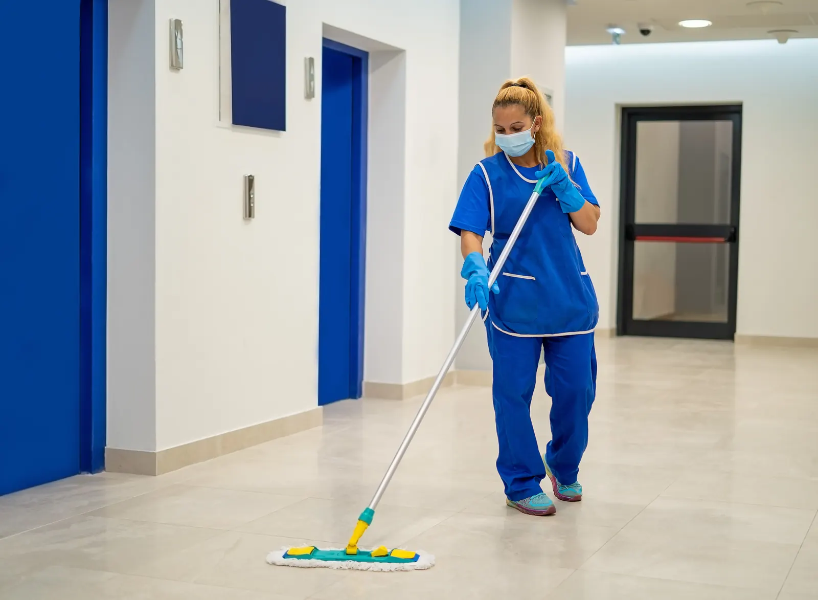 We Just Clean team performing post-construction cleaning in Trinidad